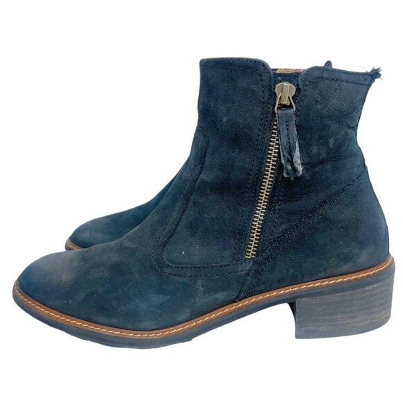 Paul Green Diego Booties Black Nuback Leather Women's Size 9 - Picture 2 of 13